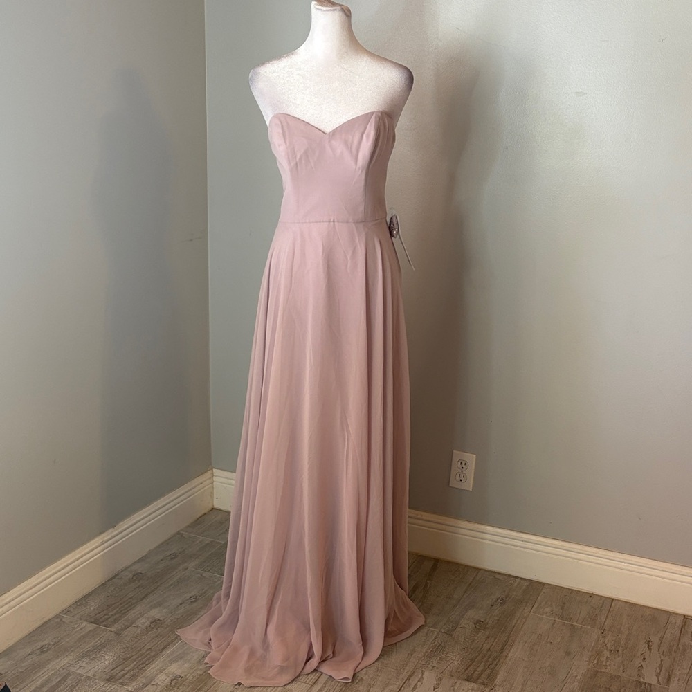 [Theia] Strapless Blush Gown “910101” - Size 8 NWT
